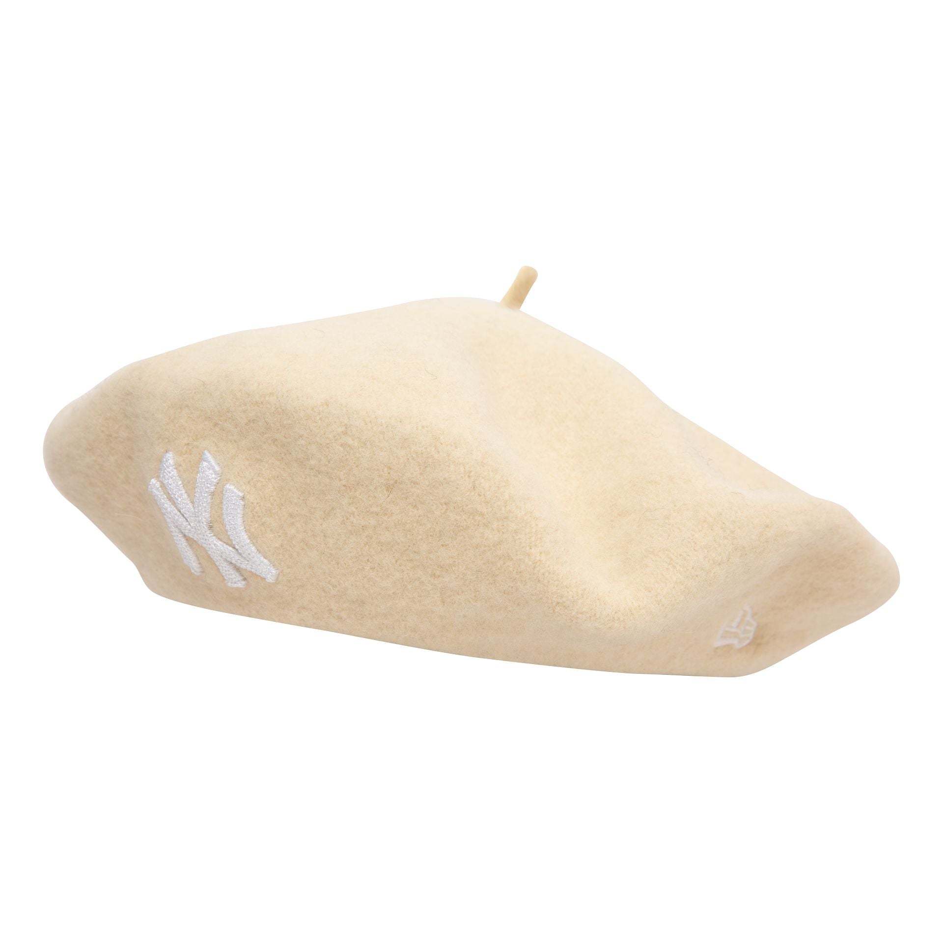 This is a New York Yankees Womans Wool Light Beige Beret 1