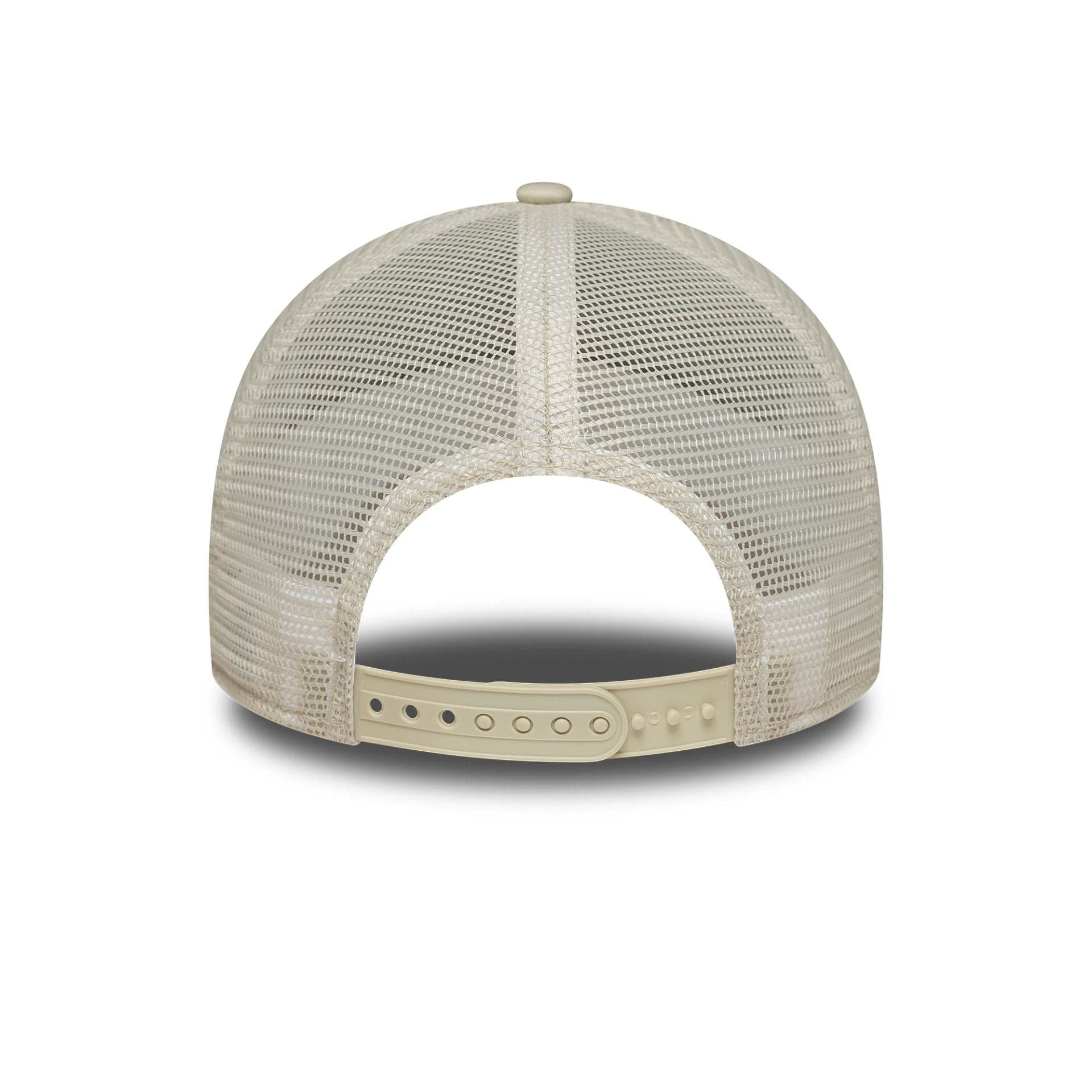 This is a New York Yankees Womens Metallic Cream 9FORTY E-Frame Adjustable Trucker Cap 4