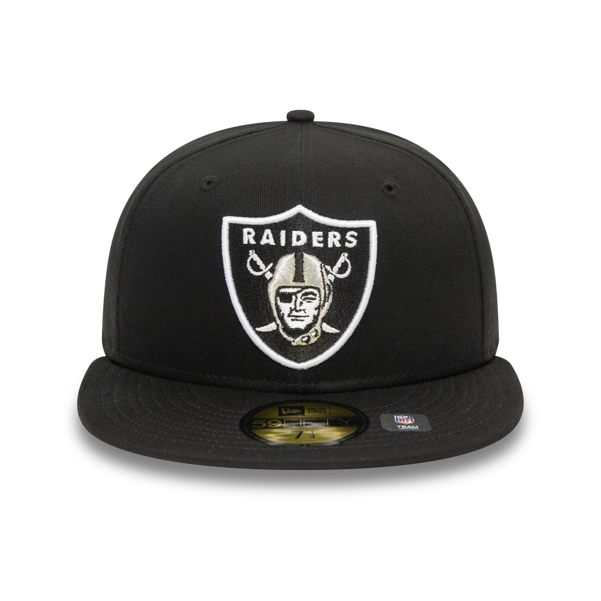 This is a Las Vegas Raiders NFL Official Team Colours Black 59FIFTY Fitted Cap 4