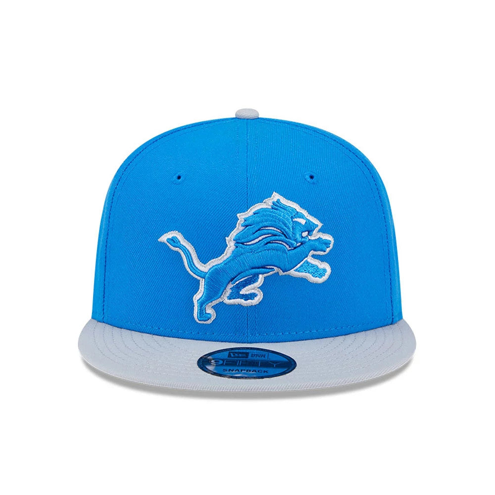 Pictured is this NFL Evergreen Detroit Lions 9FIFTY Snapback cap in blue. 3