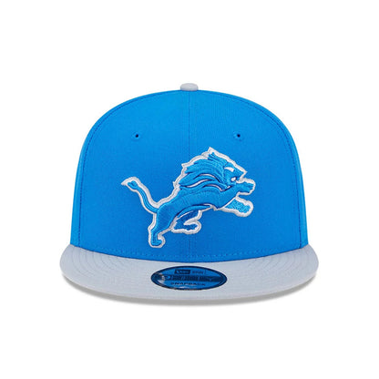 Pictured is this NFL Evergreen Detroit Lions 9FIFTY Snapback cap in blue. 3