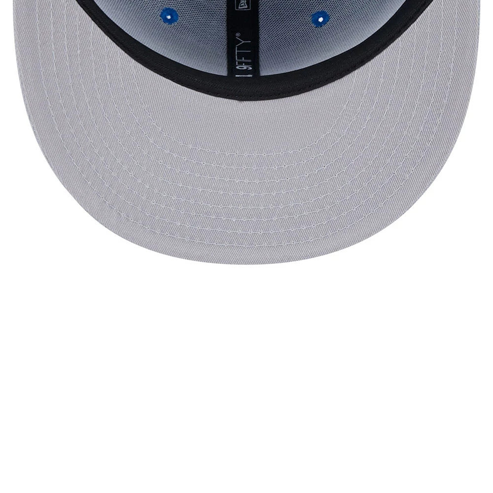 Pictured is this NFL Evergreen Detroit Lions 9FIFTY Snapback cap in blue. 2