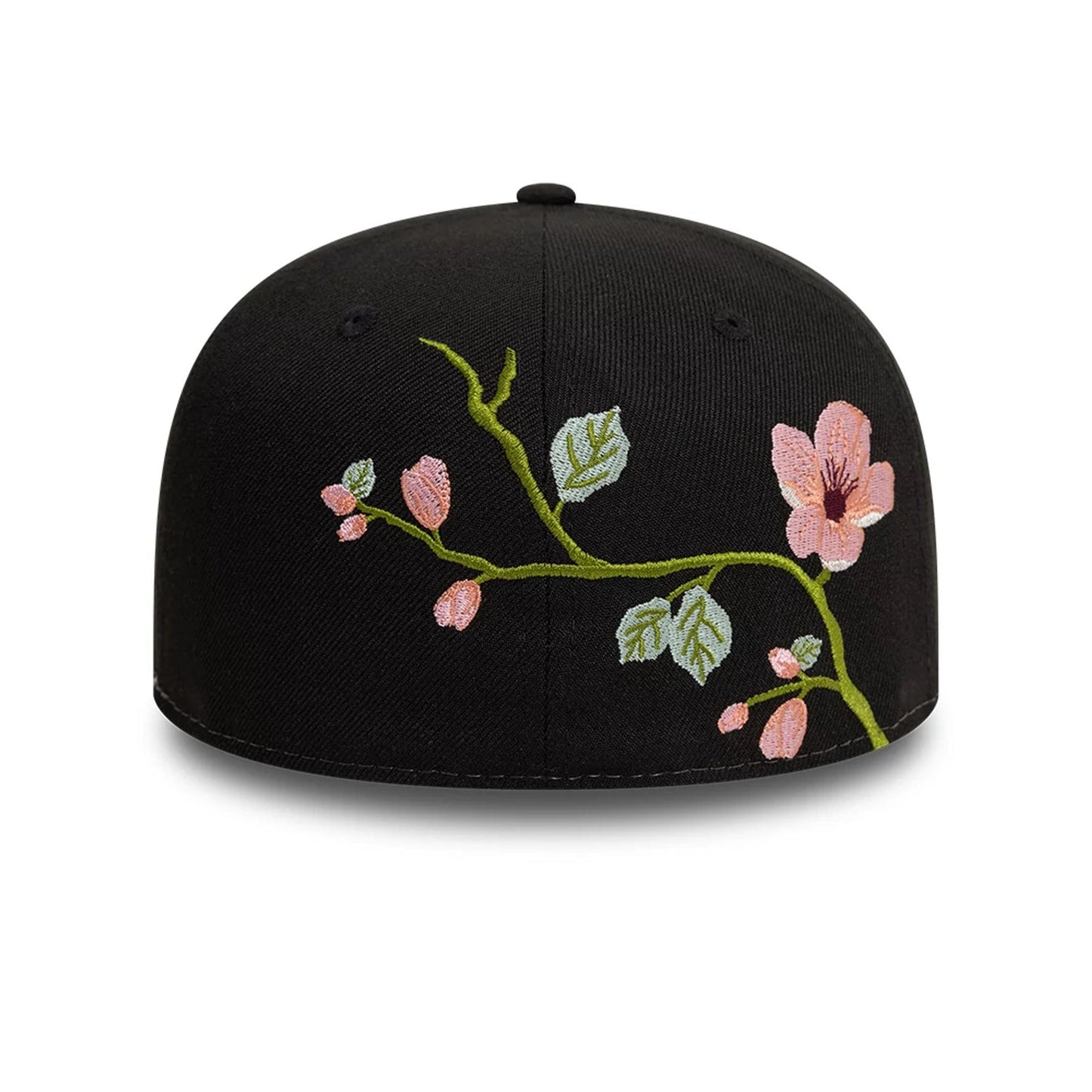 Pictured is this New Era Floral Emblem Black 59FIFTY Fitted Cap 2