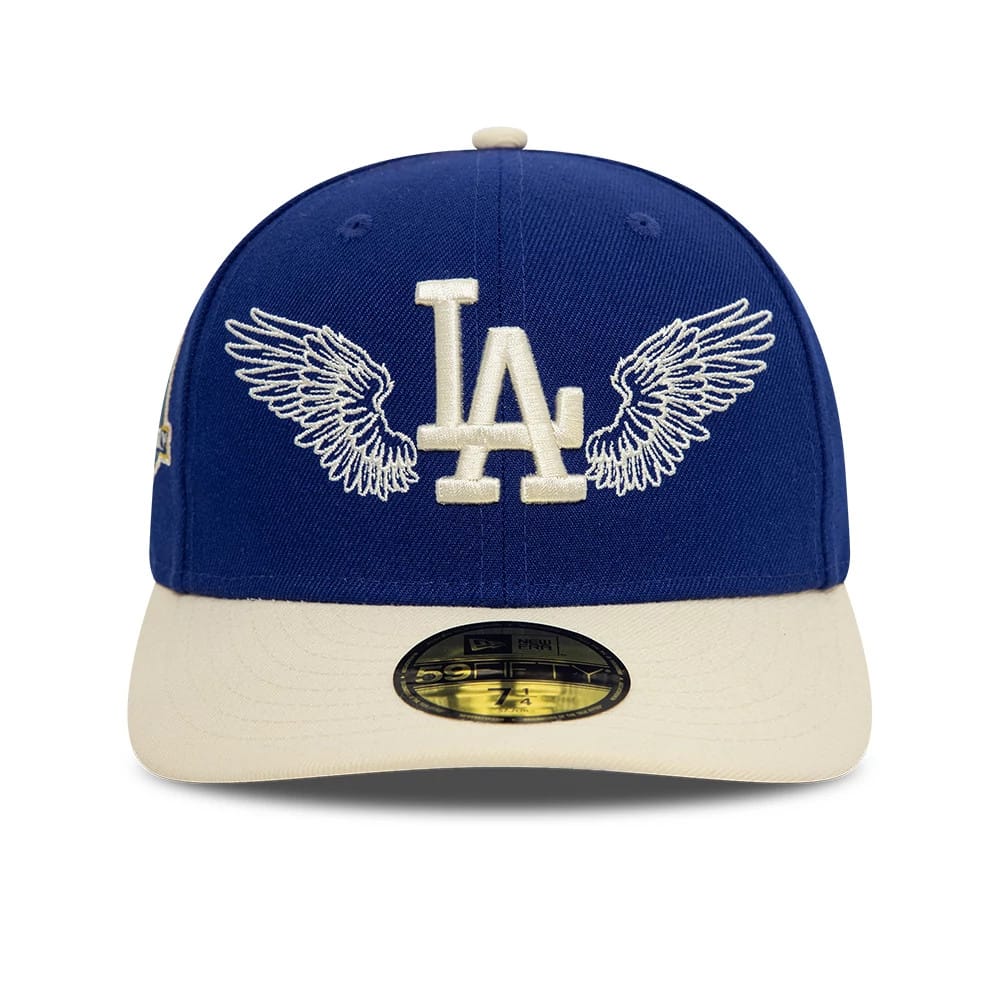 Pictured is this LA Dodgers MLB Team Wings Navy 59FIFTY Fitted Cap 5