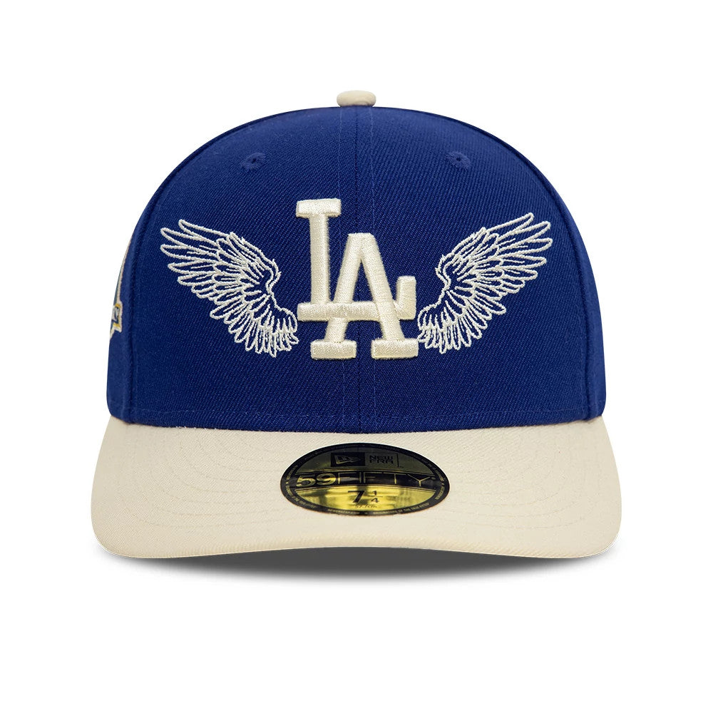 Pictured is this LA Dodgers MLB Team Wings Navy 59FIFTY Fitted Cap 5