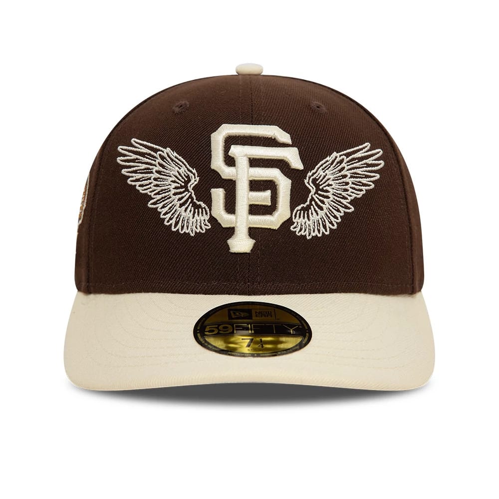 Pictured is this San Francisco Giants MLB Team Wings Dark Brown 59FIFTY Fitted Cap 4