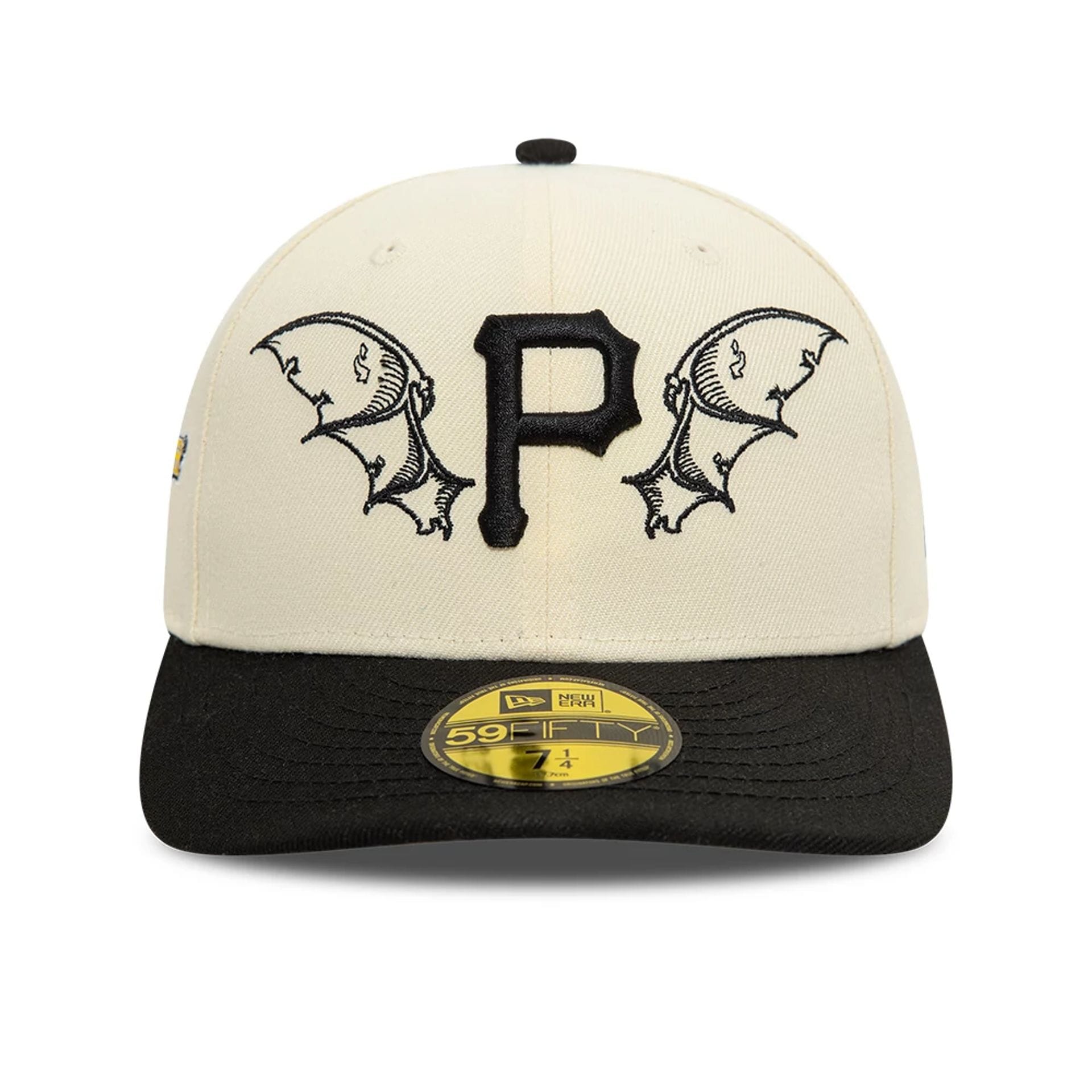 Pictured is this Pittsburgh Pirates MLB Team Wings Light Beige 59FIFTY Fitted Cap 4