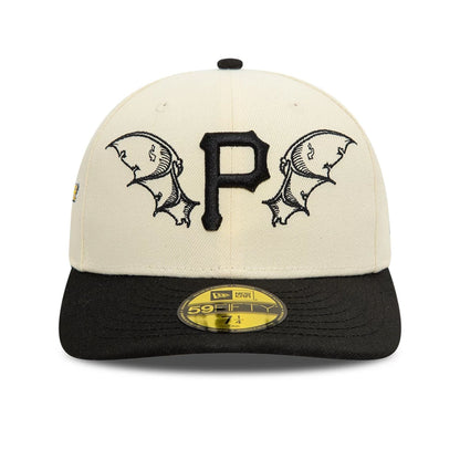 Pictured is this Pittsburgh Pirates MLB Team Wings Light Beige 59FIFTY Fitted Cap 4