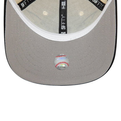 Pictured is this Pittsburgh Pirates MLB Team Wings Light Beige 59FIFTY Fitted Cap 2