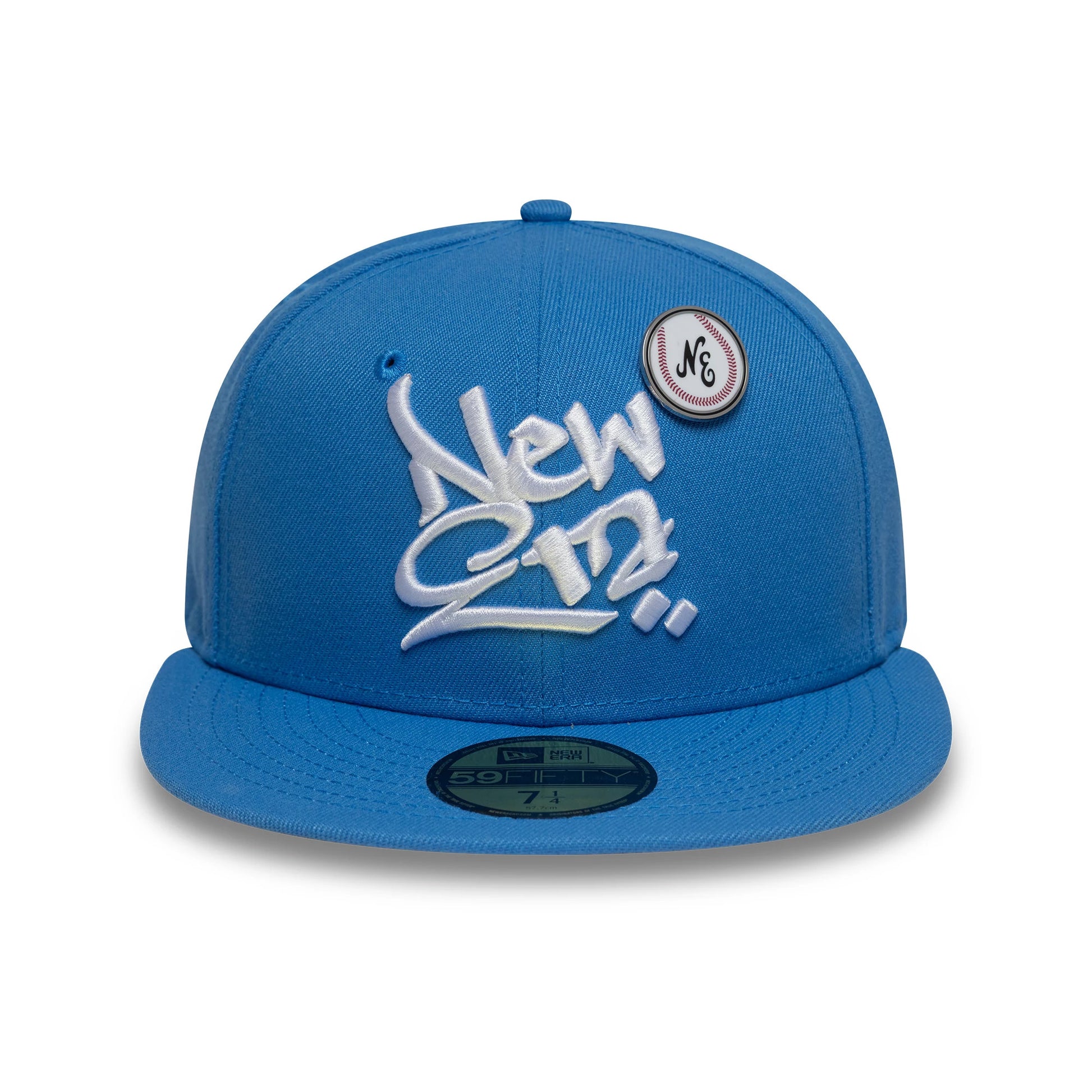 This is a New Era Oversized Script Blue 59FIFTY Fitted Cap 3