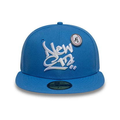 This is a New Era Oversized Script Blue 59FIFTY Fitted Cap 3