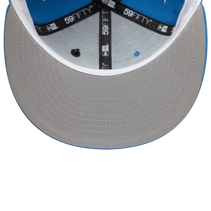 This is a New Era Oversized Script Blue 59FIFTY Fitted Cap 2