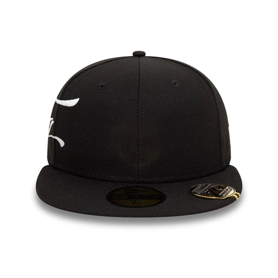 This is a New Era Side Script Black 59FIFTY Fitted Cap 3