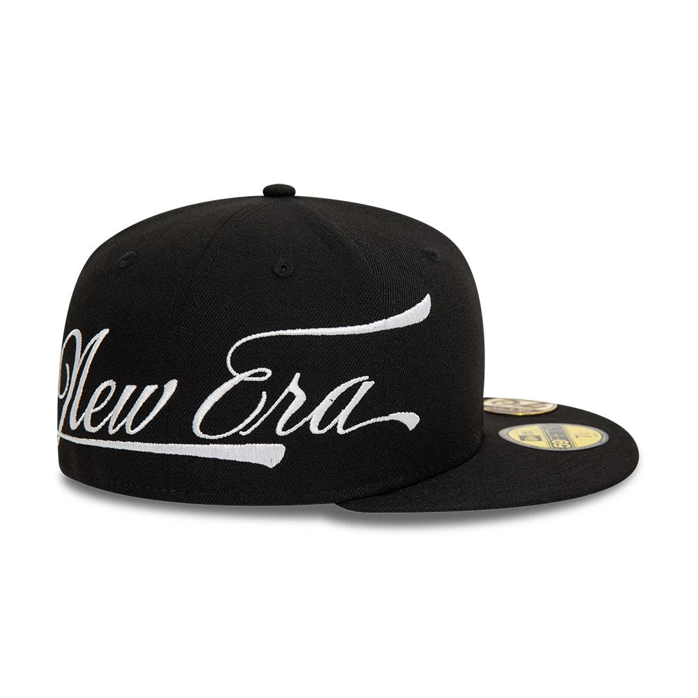 New Era Side Script Black 59FIFTY Fitted Cap | NEC EU