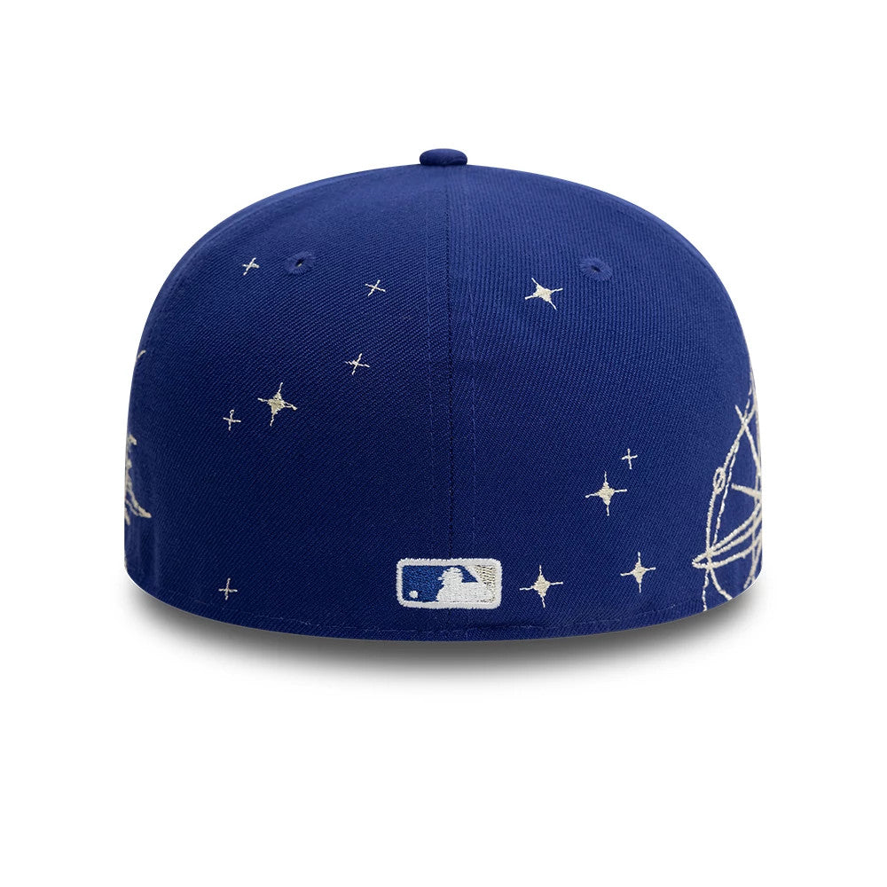Pictured is this LA Dodgers MLB Zodiac 59FIFTY Fitted Cap in dark blue. 4