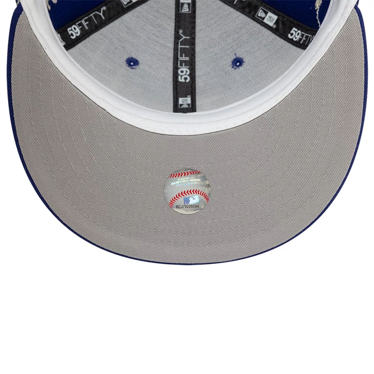 Pictured is this LA Dodgers MLB Zodiac 59FIFTY Fitted Cap in dark blue. 5