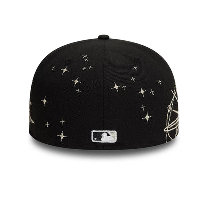 Pictured is this Chicago White Sox MLB Zodiac Black 59FIFTY Fitted Cap 4
