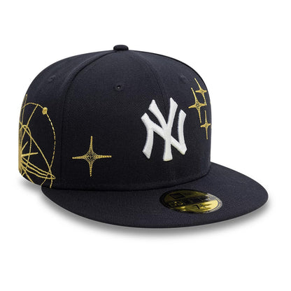 Pictured is this New York Yankees MLB Zodiac Navy 59FIFTY Fitted Cap 3