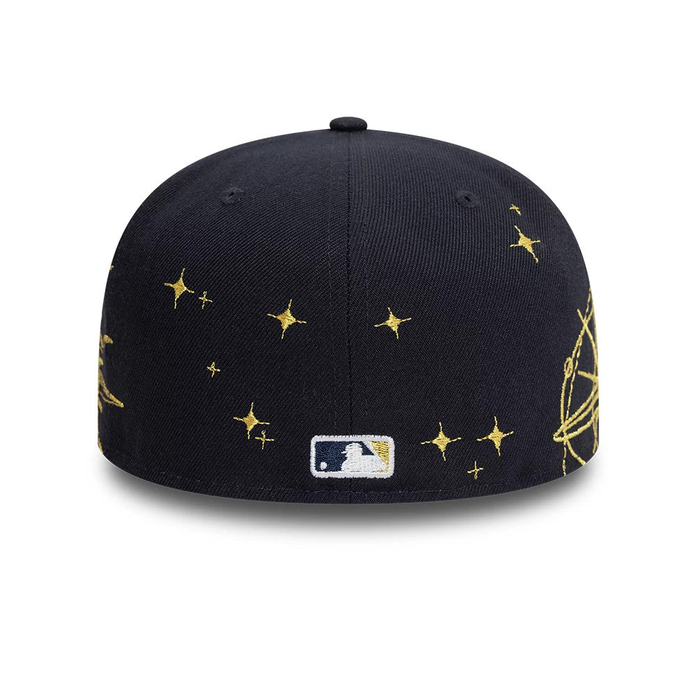 Pictured is this New York Yankees MLB Zodiac Navy 59FIFTY Fitted Cap 4