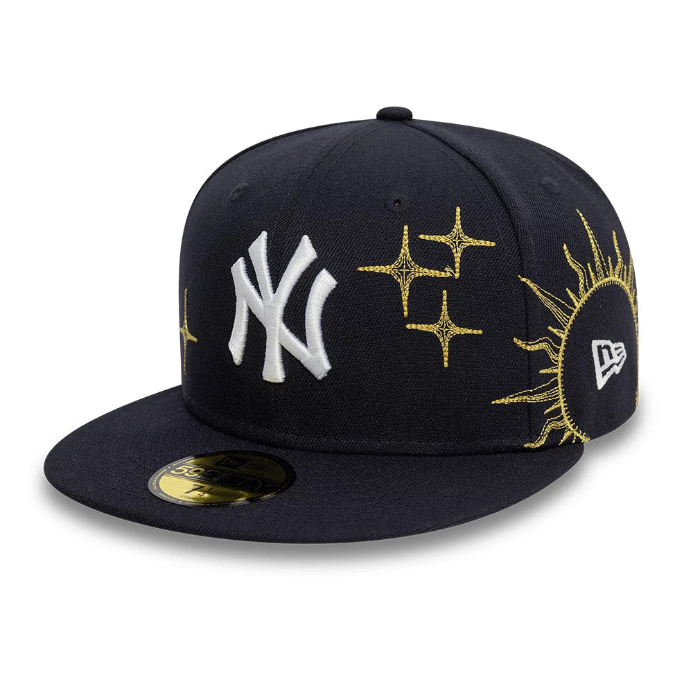 Pictured is this New York Yankees MLB Zodiac Navy 59FIFTY Fitted Cap 1