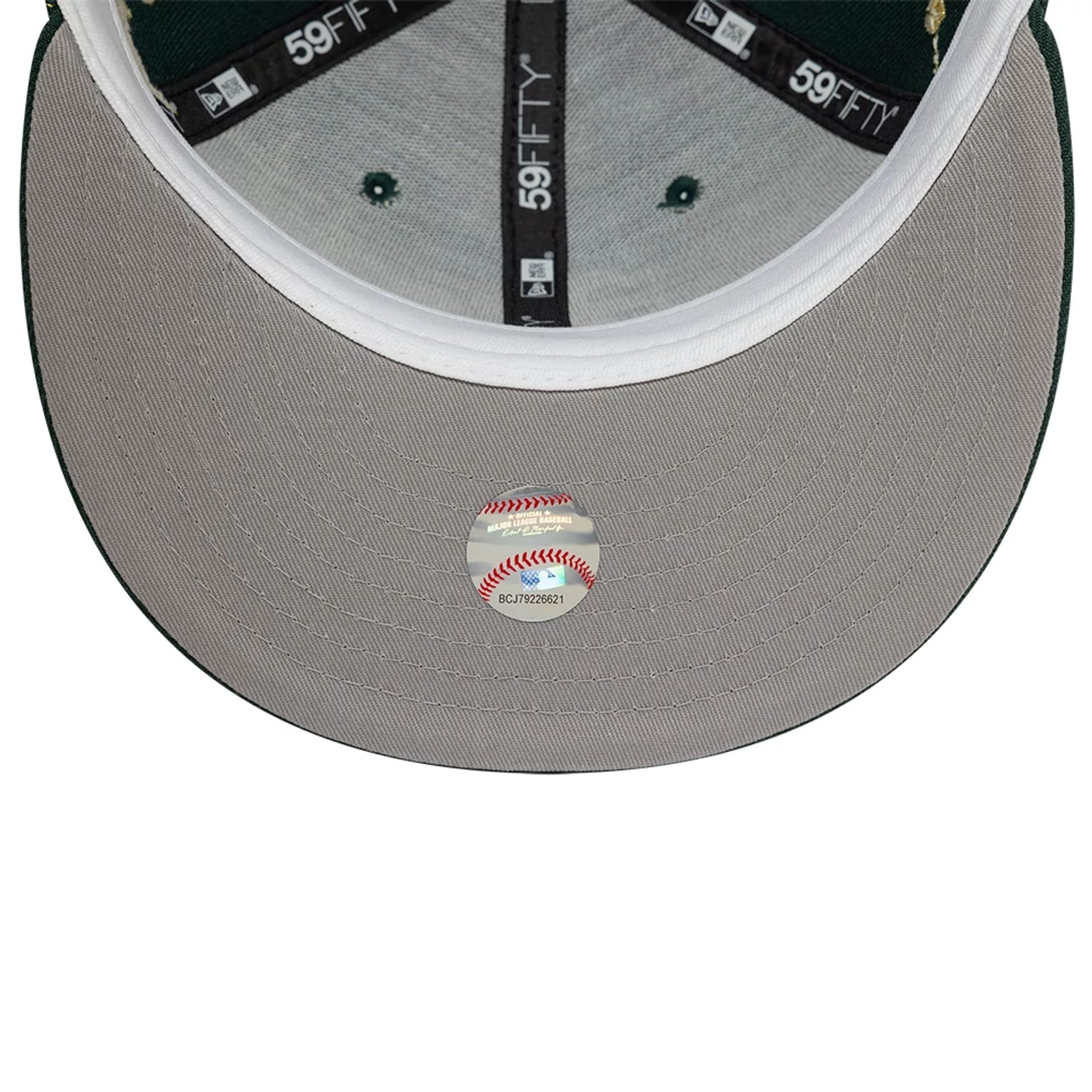 Pictured is this Oakland Athletics MLB Zodiac Dark Green 59FIFTY Fitted Cap 2