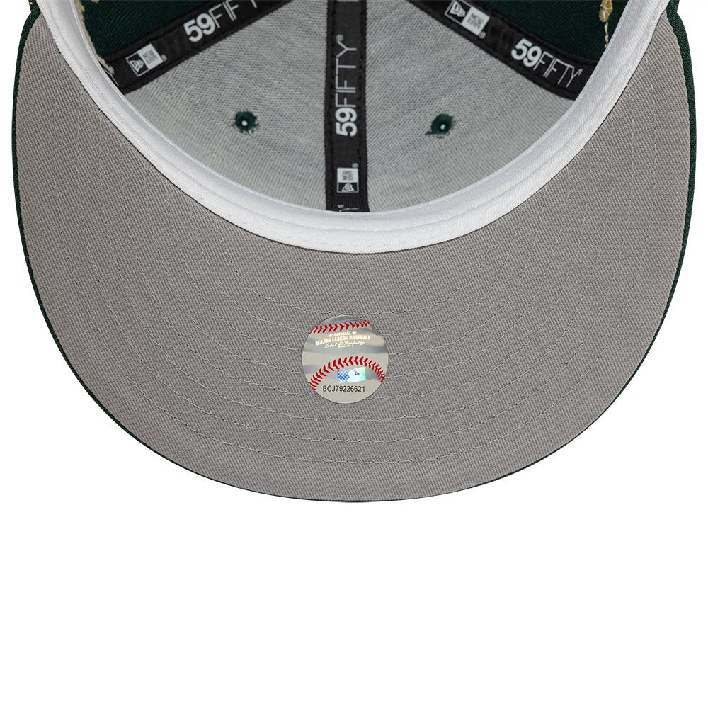 Pictured is this Athletics MLB Zodiac Dark Green 59FIFTY Fitted Cap 2