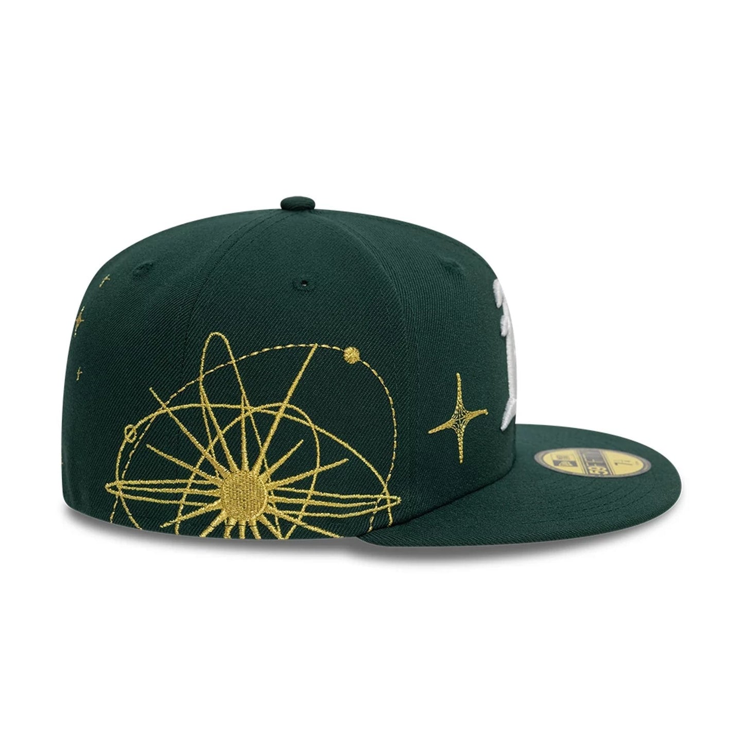 Pictured is this Oakland Athletics MLB Zodiac Dark Green 59FIFTY Fitted Cap 6