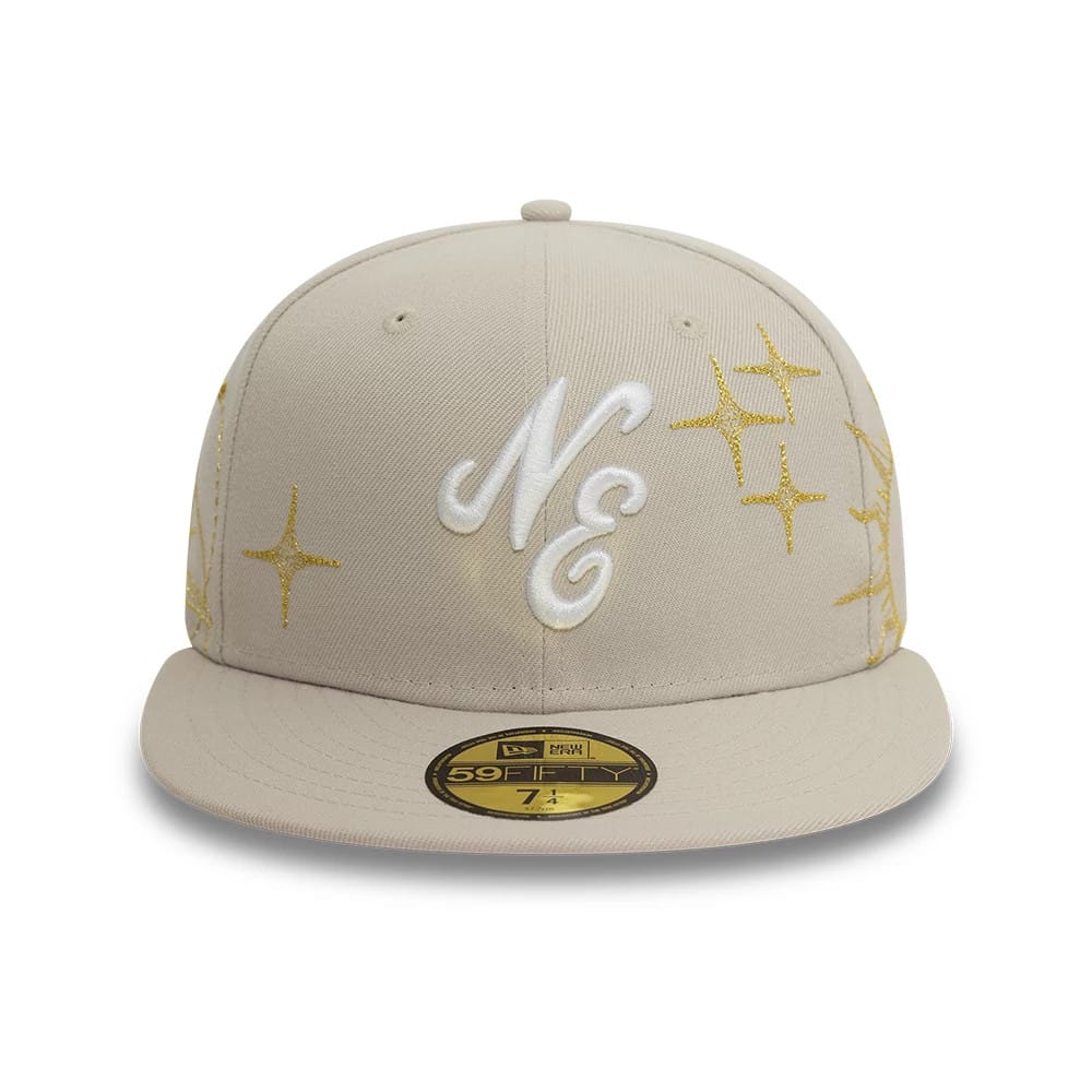 Pictured is this New Era Zodiac Light Beige 59FIFTY Fitted Cap 3
