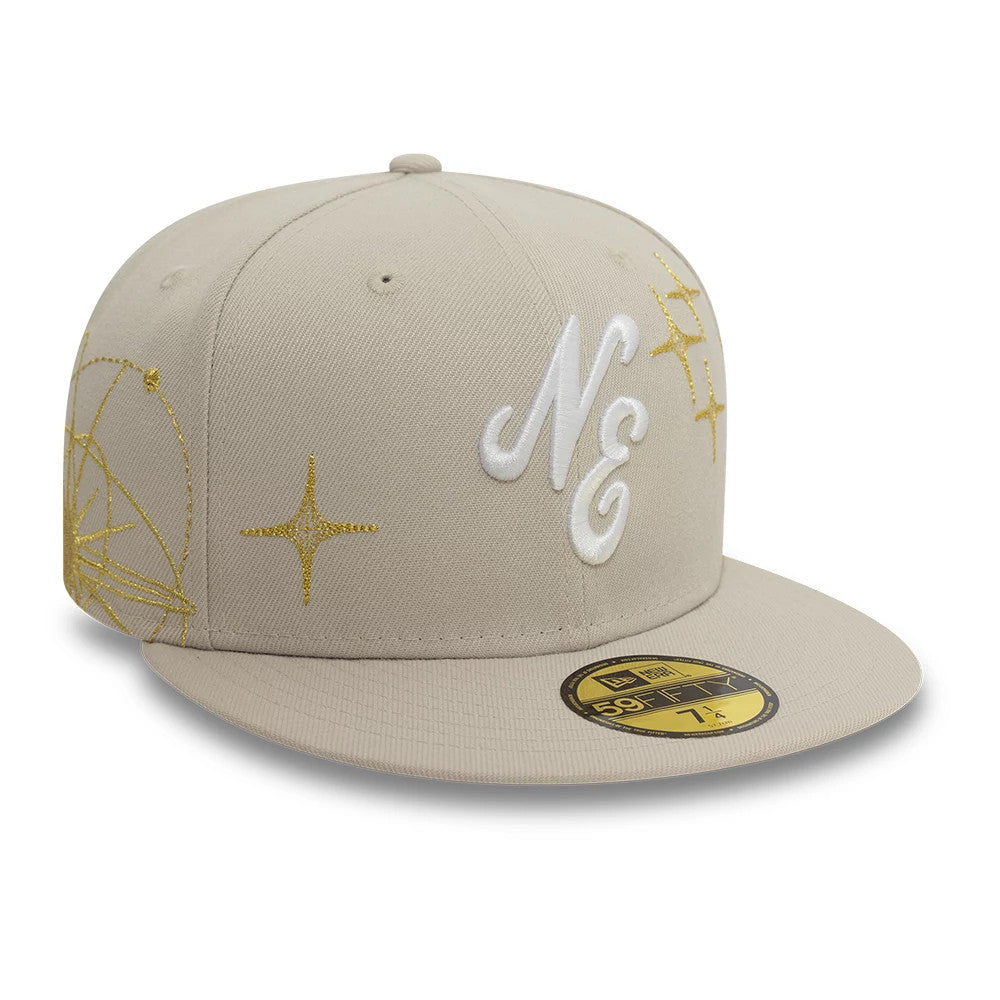 Pictured is this New Era Zodiac Light Beige 59FIFTY Fitted Cap 4
