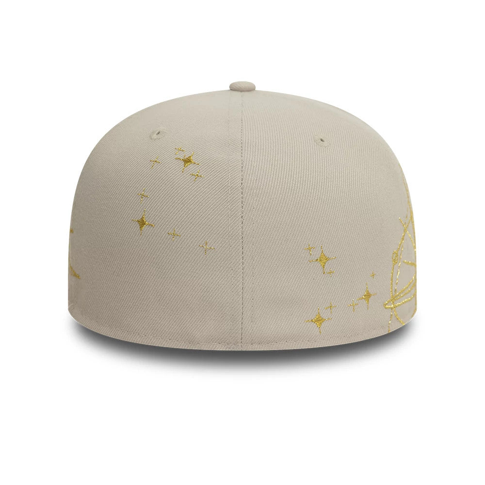 Pictured is this New Era Zodiac Light Beige 59FIFTY Fitted Cap 5