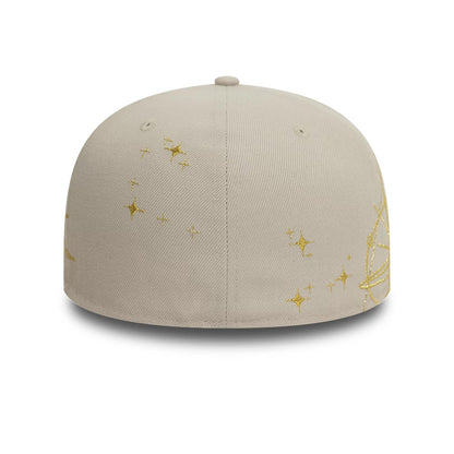 Pictured is this New Era Zodiac Light Beige 59FIFTY Fitted Cap 5