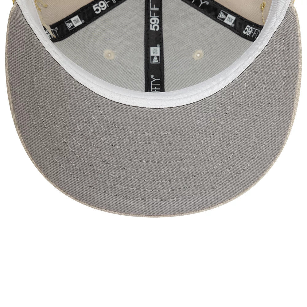 Pictured is this New Era Zodiac Light Beige 59FIFTY Fitted Cap 2