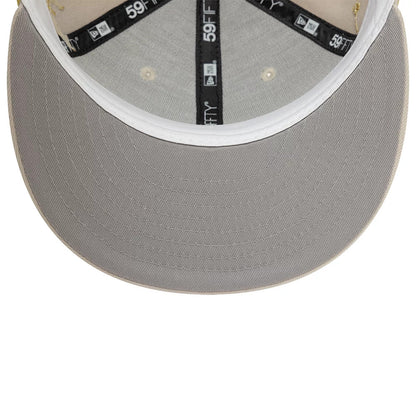 Pictured is this New Era Zodiac Light Beige 59FIFTY Fitted Cap 2