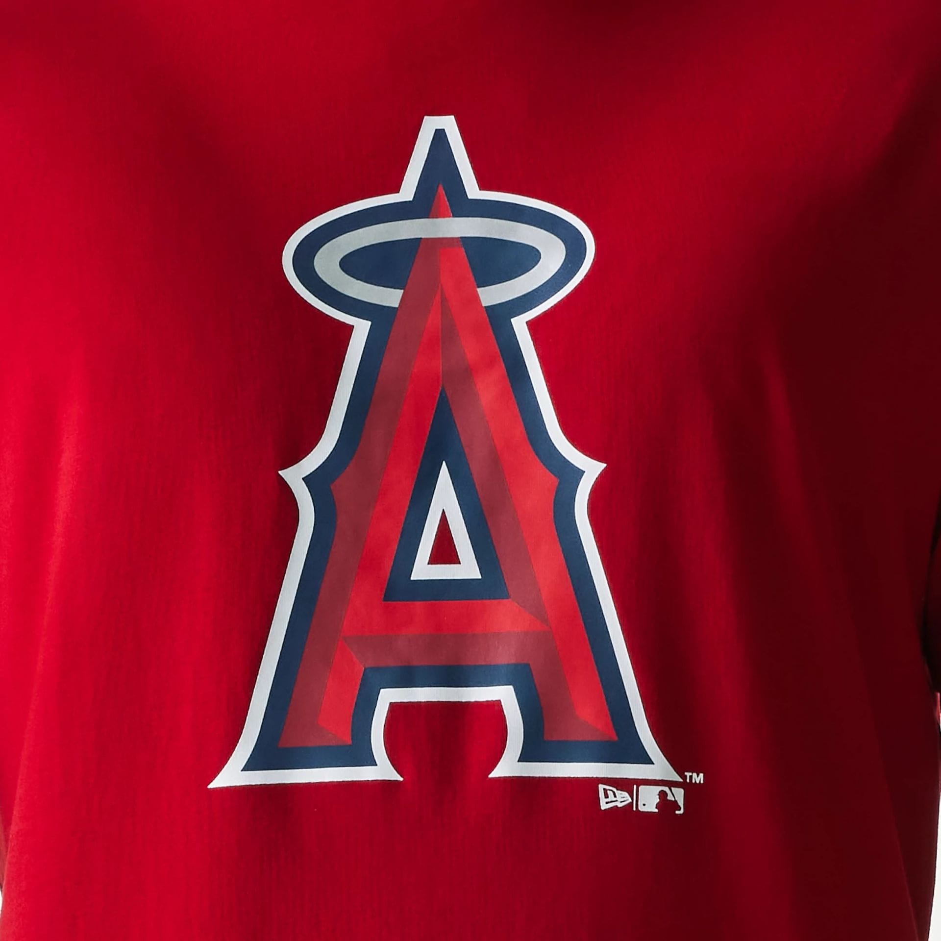 The Male model is wearing LA Angels MLB Regular Red T-Shirt 4