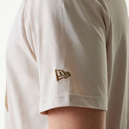 The Male model is wearing New York Yankees MLB Regular Cream T-Shirt 6