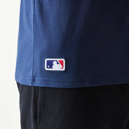 The Male model is wearing Boston Red Sox MLB Regular Dark Blue T-Shirt 5