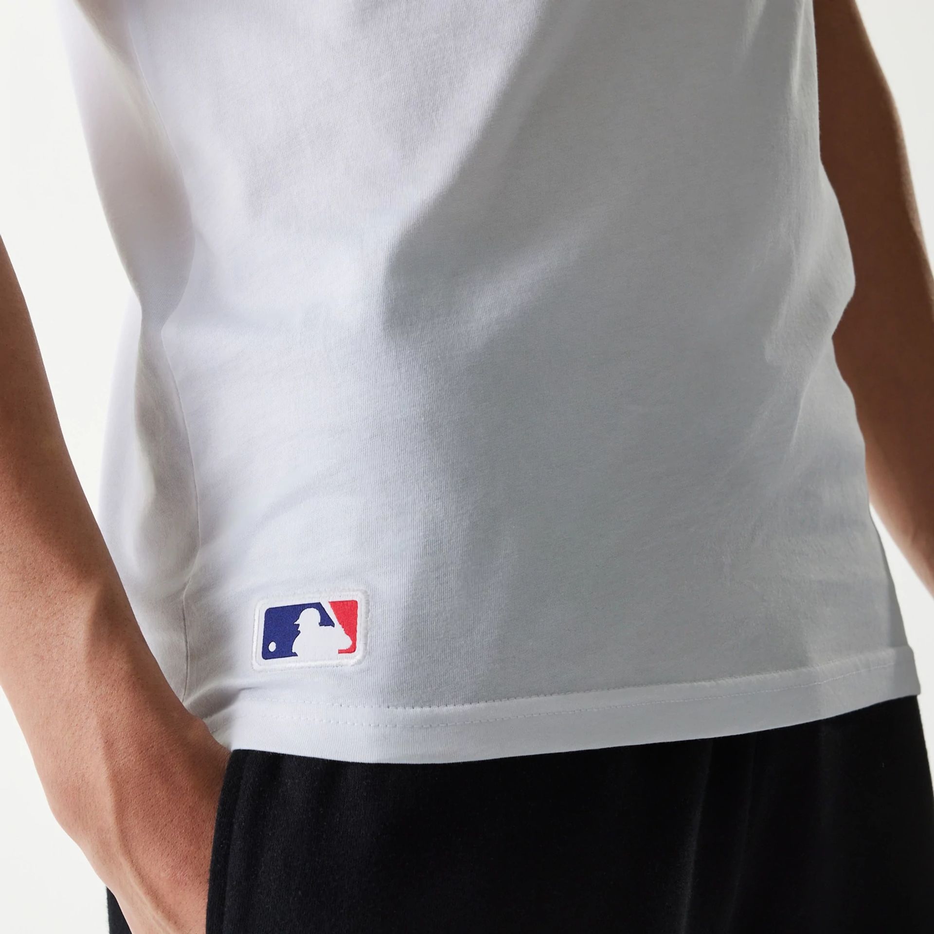 The Male model is wearing St. Louis Cardinals MLB Regular White T-Shirt 5