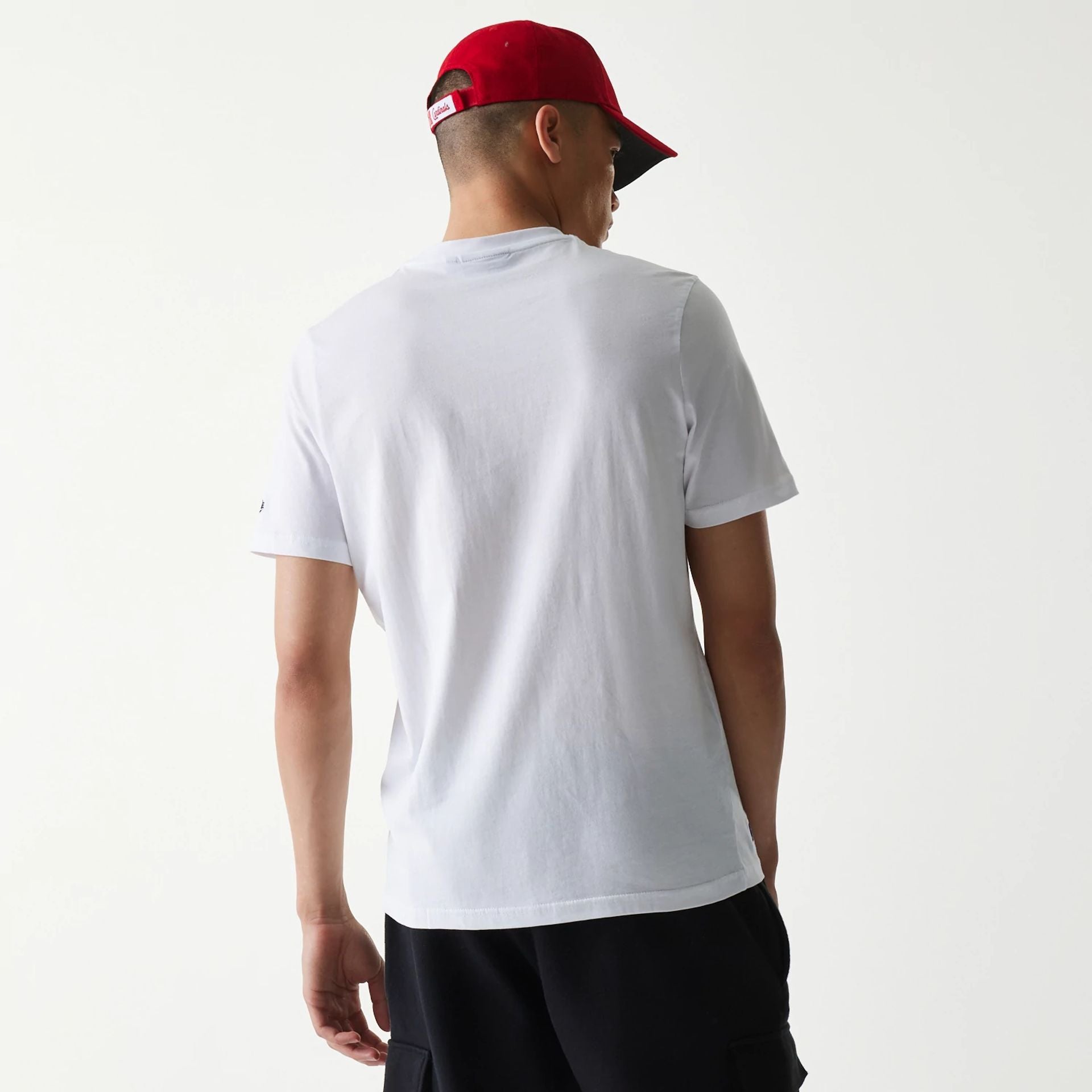 The Male model is wearing St. Louis Cardinals MLB Regular White T-Shirt 2