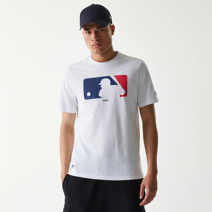 The Male model is wearing MLB Generic Logo MLB Regular White T-Shirt 1
