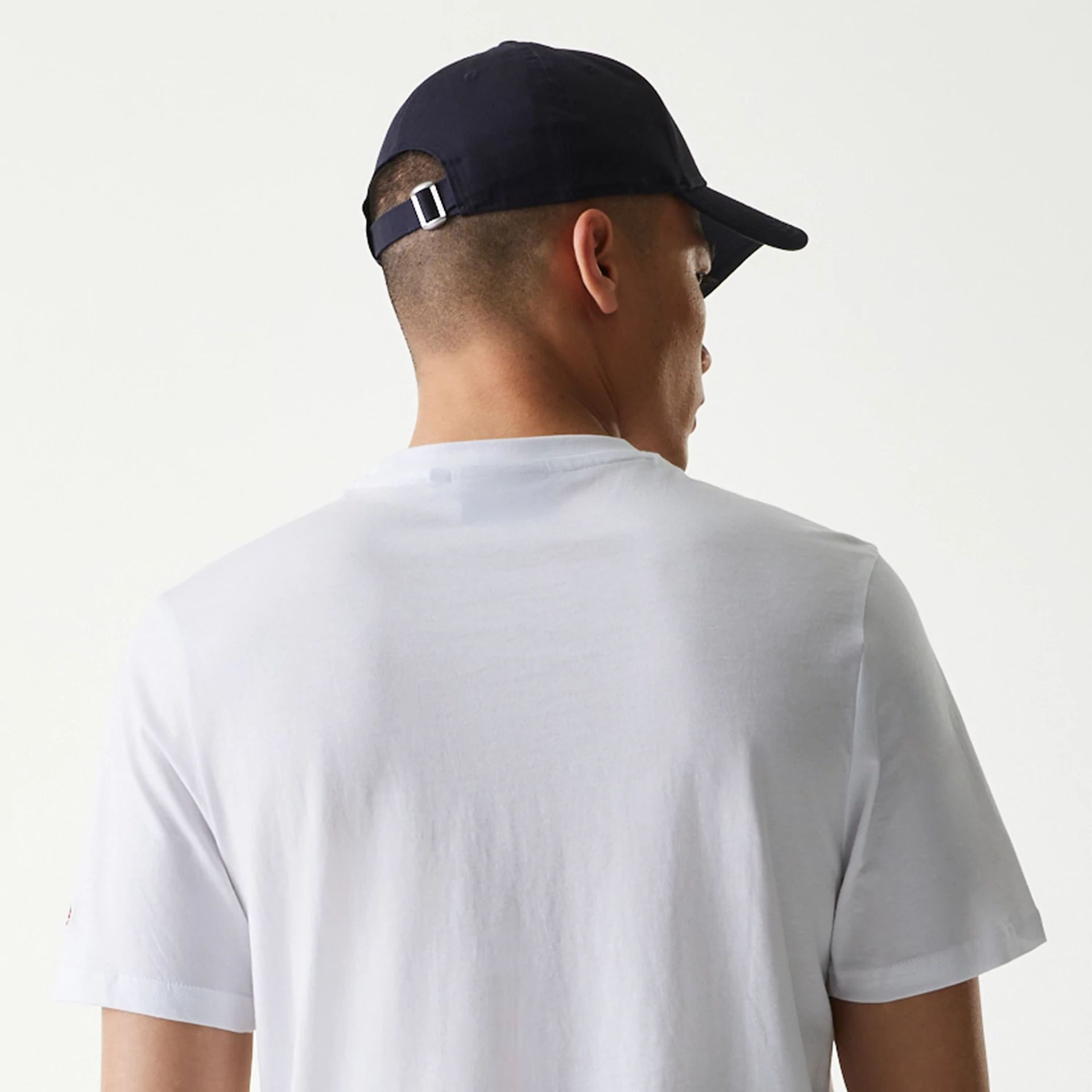 The Male model is wearing MLB Generic Logo MLB Regular White T-Shirt 7