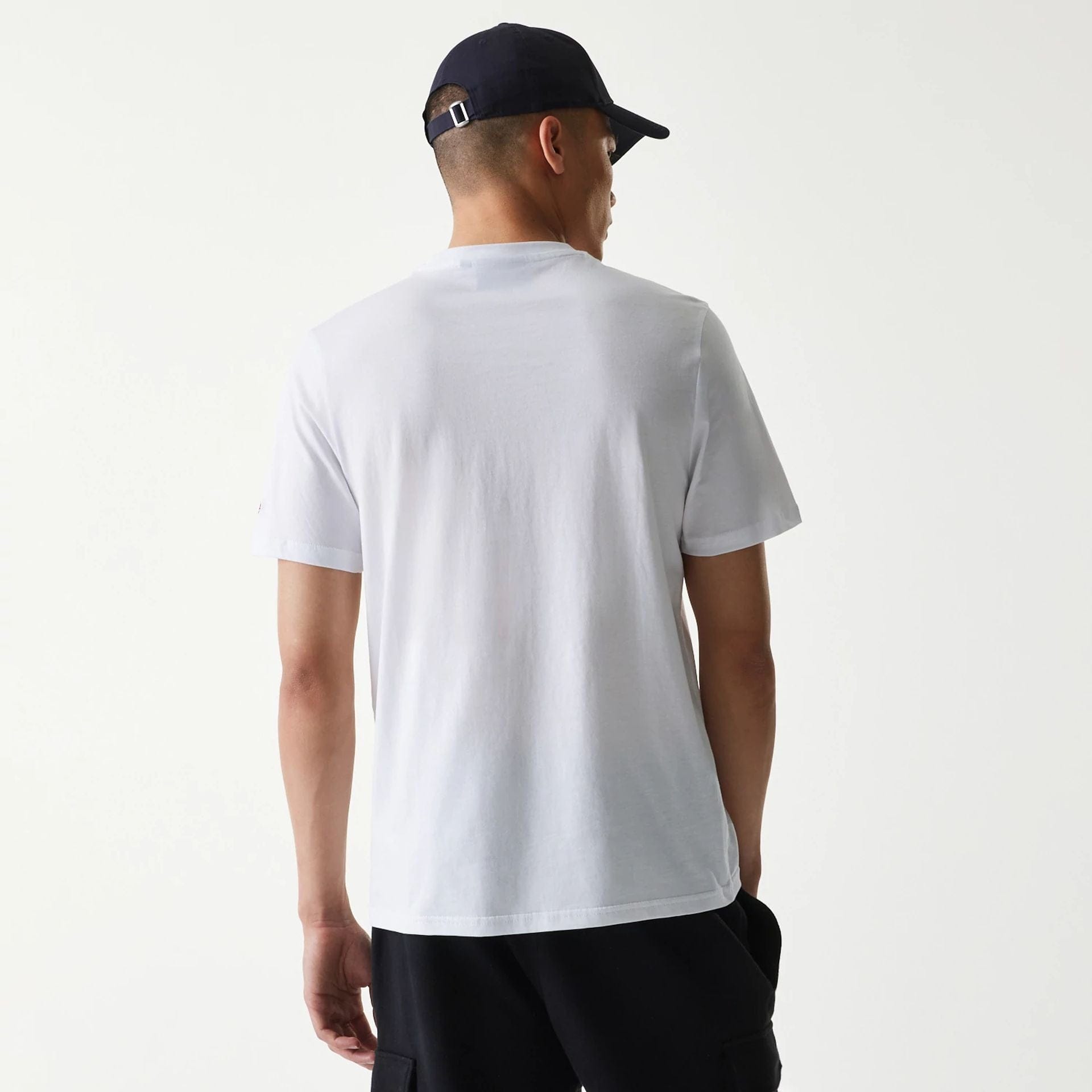 The Male model is wearing MLB Generic Logo MLB Regular White T-Shirt 2