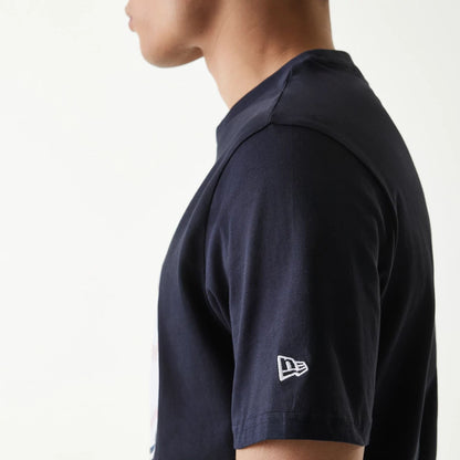 The Male model is wearing Cleveland Guardians MLB Regular Navy T-Shirt 6