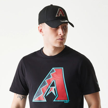The Male model is wearing Arizona Diamondbacks MLB Regular Black T-Shirt 4