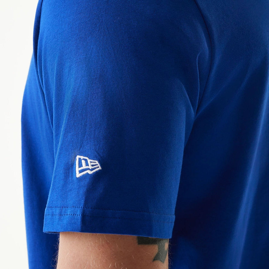 The Male model is wearing New York Mets MLB Regular Blue T-Shirt 6