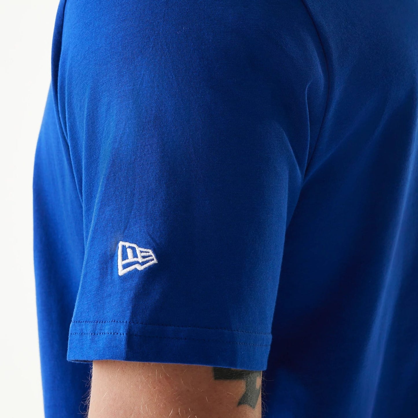 The Male model is wearing New York Mets MLB Regular Blue T-Shirt 6