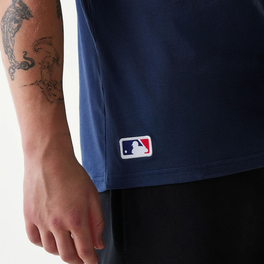 The Male model is wearing Minnesota Twins MLB Regular Dark Blue T-Shirt 5