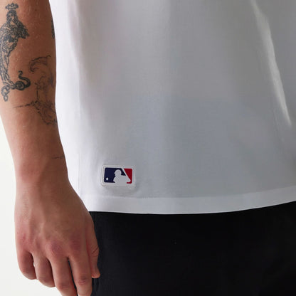 The Male model is wearing Oakland Athletics MLB Regular White T-Shirt 6