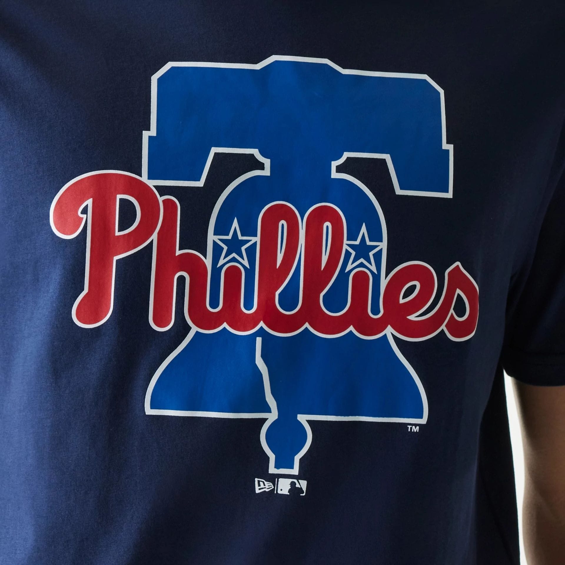 The Male model is wearing Philadelphia Phillies MLB Regular Dark Blue T-Shirt 5