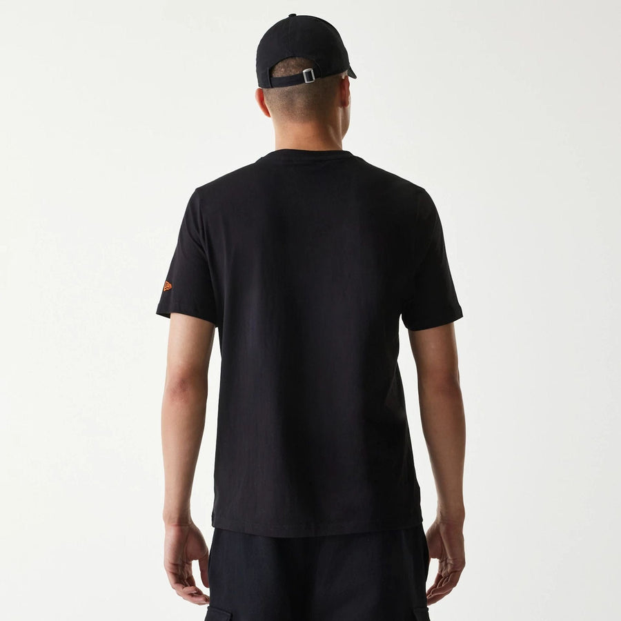 The Male model is wearing Baltimore Orioles MLB Regular Black T-Shirt 2