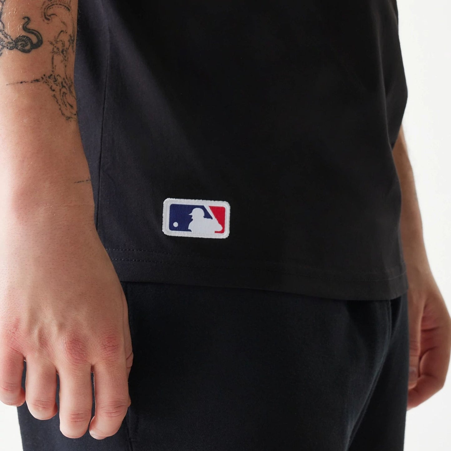 The Male model is wearing Colorado Rockies MLB Regular Black T-Shirt 5